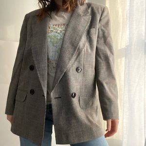 Vintage plaid blazer